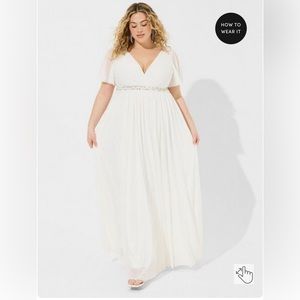 Torrid Maxi Mesh Wedding Dress